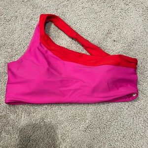 SummerSalt pink and red bikini top